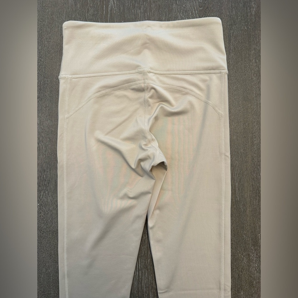 NWOT KITTENISH TAN HIGH WAIST LEGGINGS WITH BUTTON DETAIL - Size Small SKU:157 - Picture 7 of 7